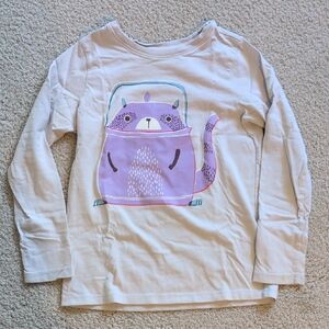 Tea Collection Long Sleeve Shirt with Purple Animal Design